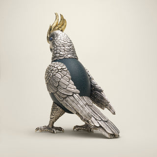 Emu Egg and 18ct Solid Gold Cockatoo Sculpture
