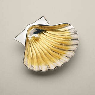 Tasmanian Scallop Silver Dish With Pearl