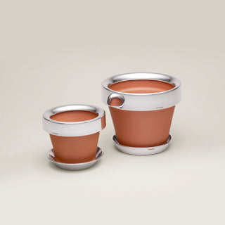 Sterling Silver Decorative Pot Collar and Tray Small