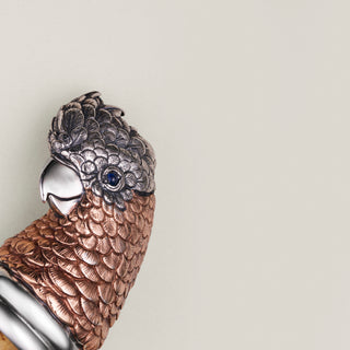 Sterling Silver and Rose Gold Galah Wine Stopper