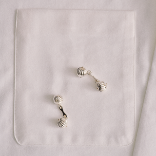 Cufflinks - Ball with Diamonds