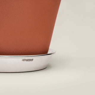 Terracotta and Sterling Silver Pot and Tray Medium