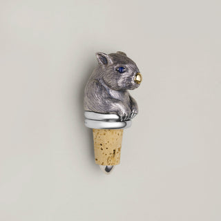 Two-Tone Silver and 18ct Gold Wombat Wine Stopper
