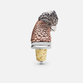 Sterling Silver and Rose Gold Galah Wine Stopper