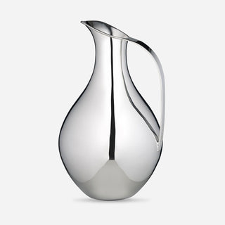 Sterling Silver bellied jug featuring a curved handle and a stylish polished finish.