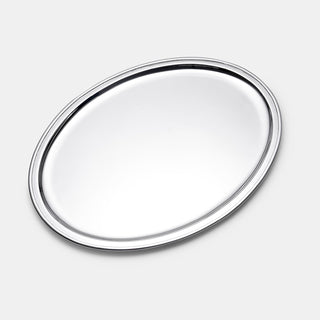 Medium Sterling Silver Oval Tray with rimmed edge