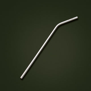 Sterling Silver drinking straw with elegant, curved design. The perfect sustainable and environmentally conscious gift.  21cm long. 