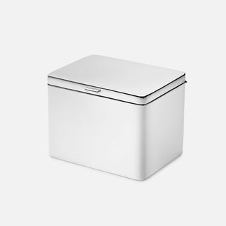 Australian Sterling Silver Money Box featuring polished exterior and black velvet interior. 