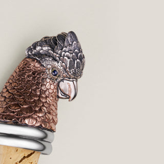 Sterling Silver and Rose Gold Galah Wine Stopper