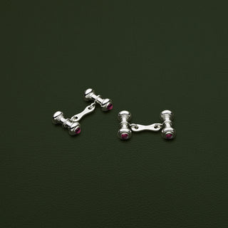 Cufflinks - Bar Garnet