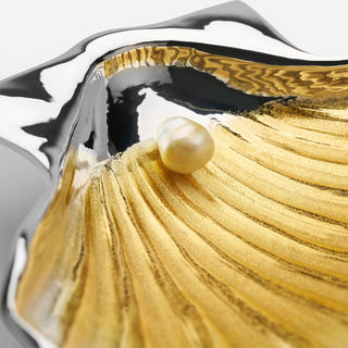 Tasmanian Scallop Silver Dish With Pearl