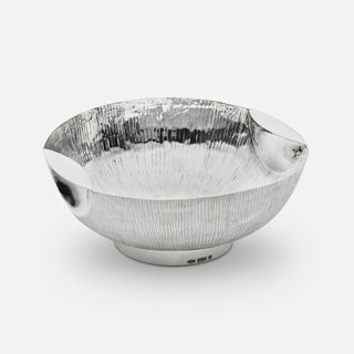 Luxurious sterling silver hammered bowl